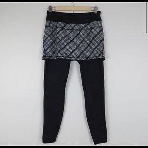 Athleta | 2 in 1 Plaid Skirted Leggings